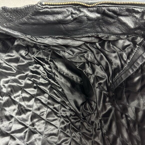 Vintage Max USA Leather Jacket Embroidered Patterned Design Hip Hop Y2K 90s XXL - Picture 13 of 16